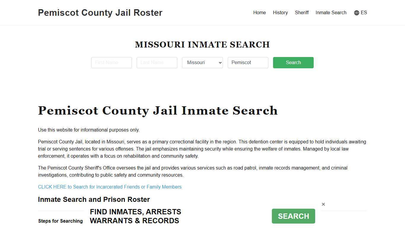 Pemiscot County Jail Roster Lookup, MO, Inmate Search