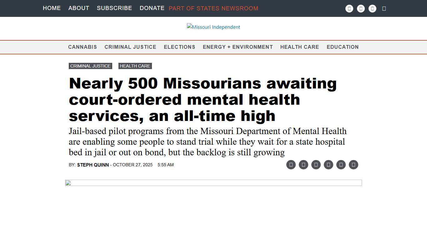 Nearly 500 Missourians awaiting court-ordered mental health services, an all-time high • Missouri Independent